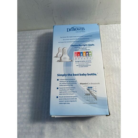 Dr. Brown Baby Bottles 2 anti-colic options fox lion. naroow #1 nipples. - Picture 3 of 5